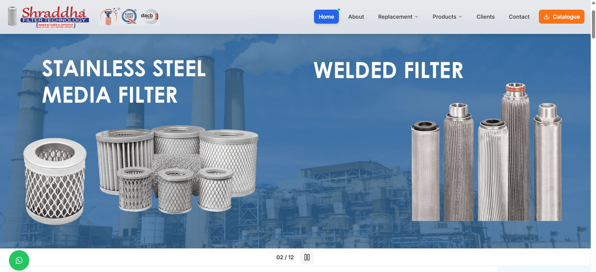 Industrial Filters Website + SEO